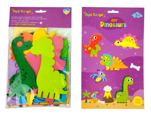 Набор для творчества Apli Krapli 3D-аппликация Динозавры 3D-04
