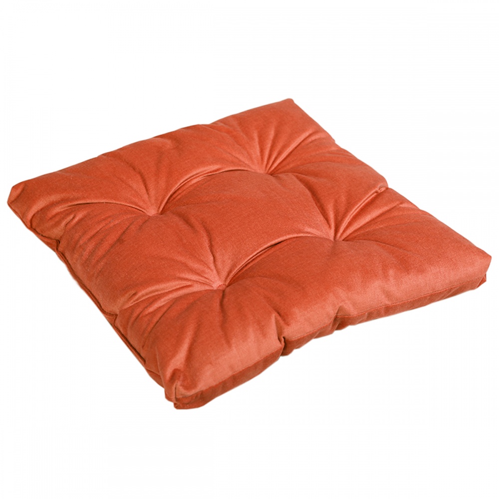 Подушка на стілець стьобана 4 закріпки теракотовий Fansy 56