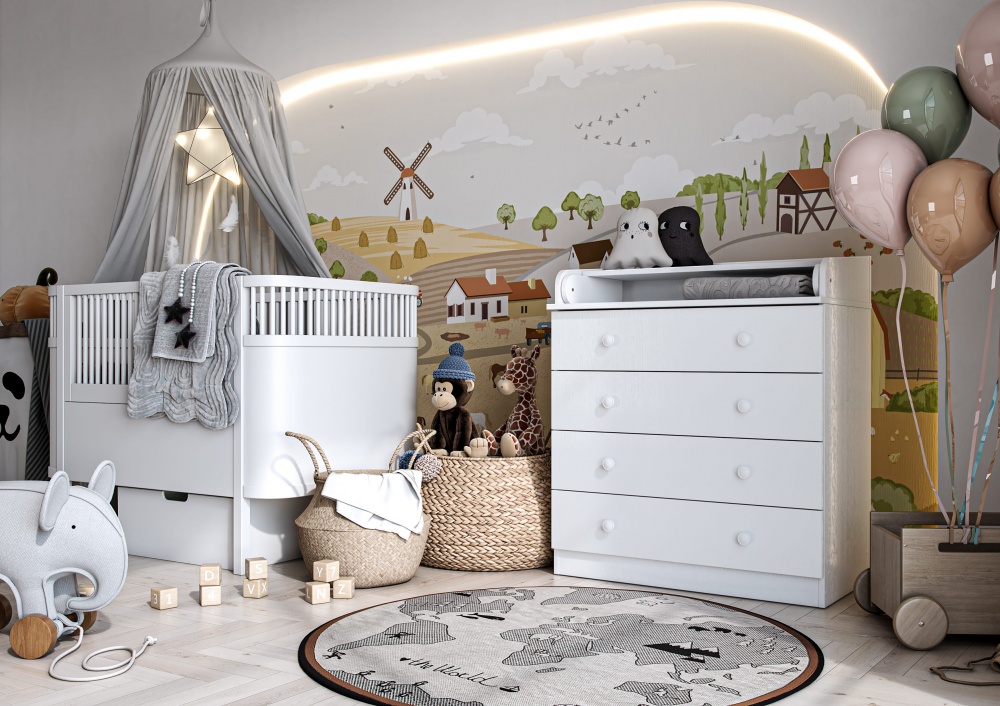 Комод сповивальний Грейд Simple білий