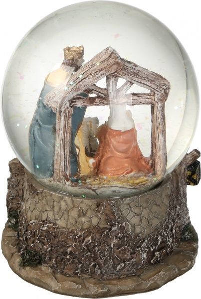 Декорація новорічна Куля музична Народження у стайні 10 см ZY17597K 