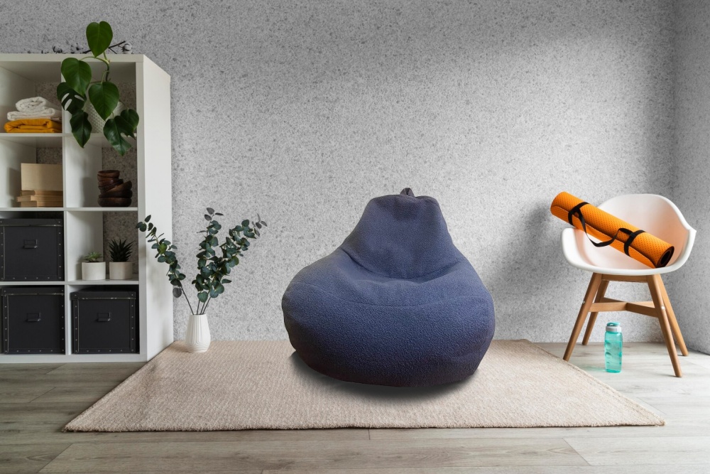 Крісло-мішок Примтекс Плюс Simba M LUX AL-97/OX-312 сірий