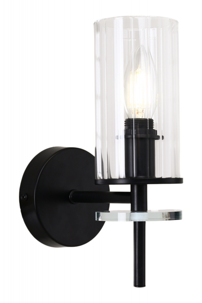 Світильник настінний Sensio Canis 40 Вт E14 чорний/прозорий ALG-74590/1W