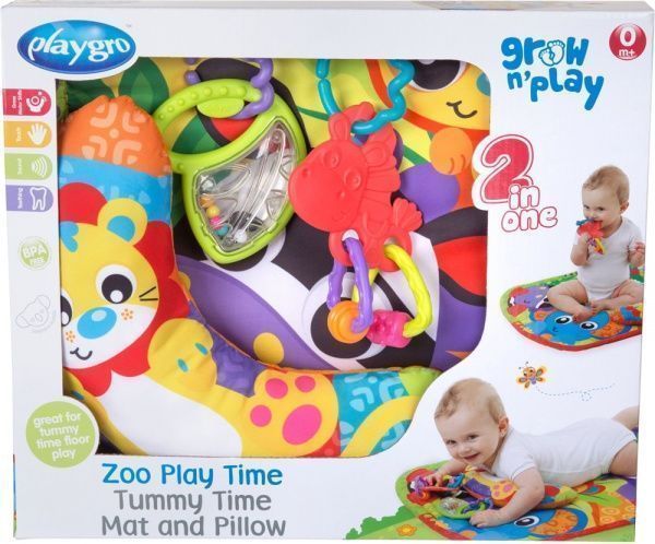 Развивающий коврик Playgro Зоопарк с подушечкой 69 719