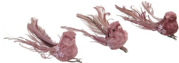 Набор новогодних декораций Птичка 3 шт. 16 см EPI-D181467 