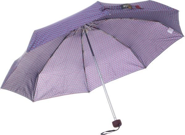 Парасолька Геометрія, складна півавтомат фіолетовий 