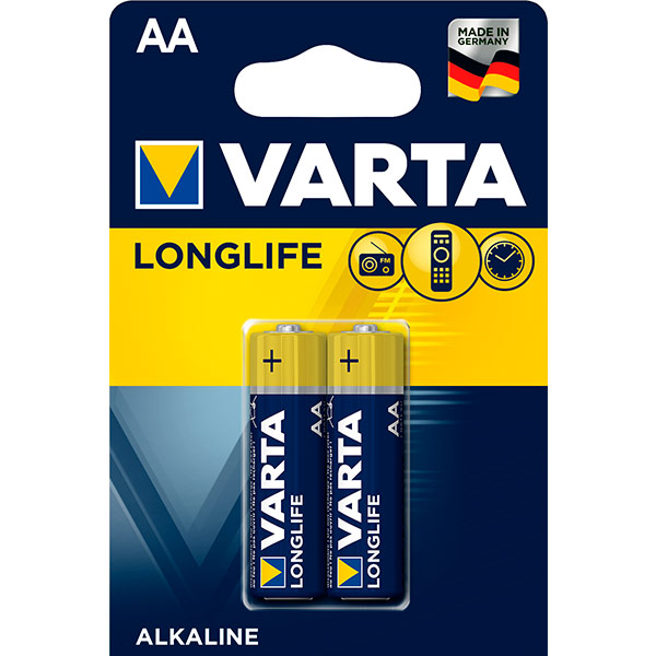 Батарейка Varta Longlife AA (R6, 316) 2 шт. (4106101412) 