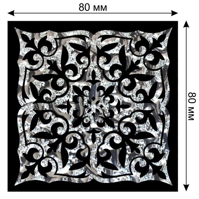 Тако Grand Kerama стекло ночь платина рифленое 2052 8x8