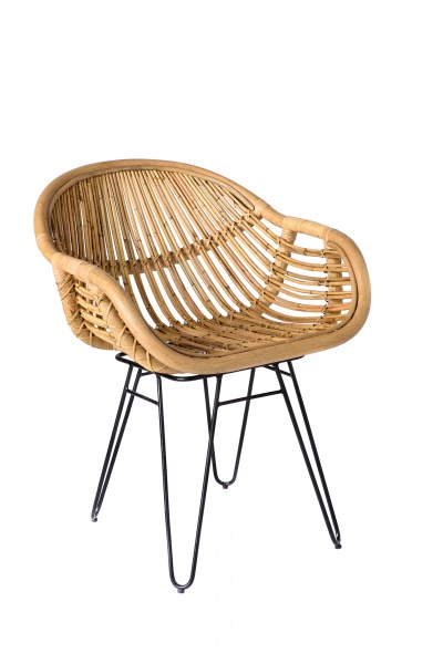 Кресло ротанговое Cruzo Ники 76x53x56 см натуральный 