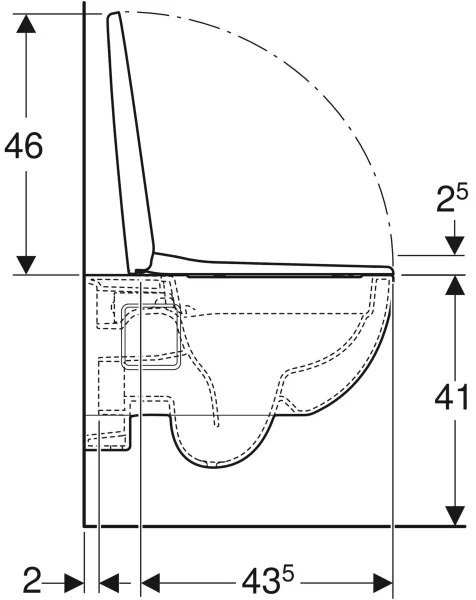 Унітаз підвісний Geberit Selnova Rimfree із сидінням з кришкою (501.750.00.1)