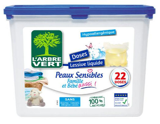 Капсулы для машинной стирки L'Arbre Vert Чувствительная кожа 22 шт. 