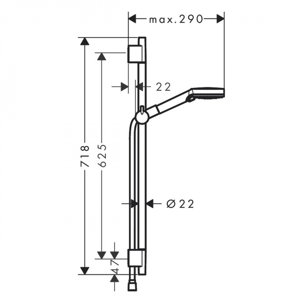 Душовий набір Hansgrohe VERNIS BLEND Vario чорний матовий 26423670