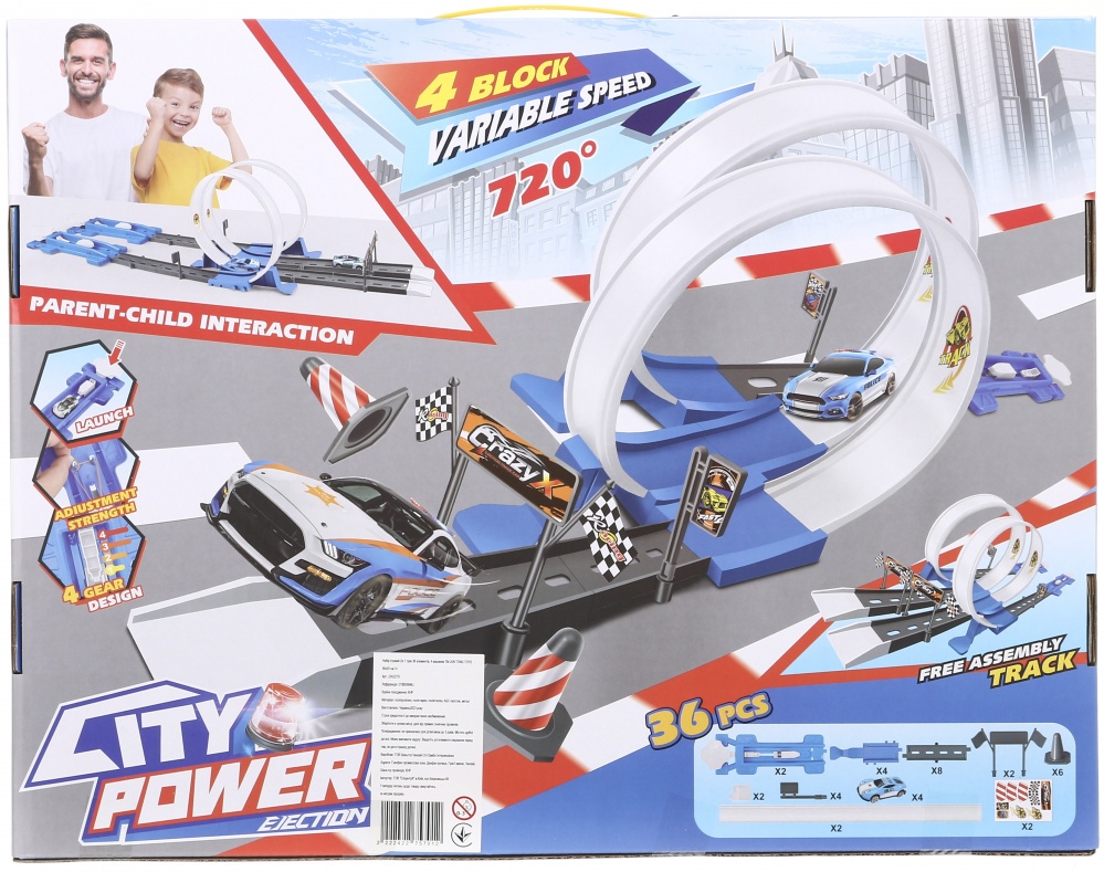 Игровой набор JUN TONG TOYS 2в1 трек 90х20 см OTB0590461 OTB0590461