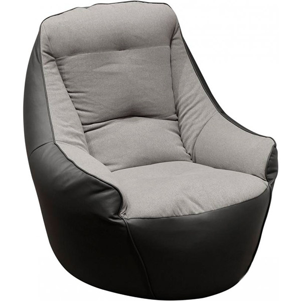 Кресло-пуф Марбет Soft №20/Malaga №06 серый 