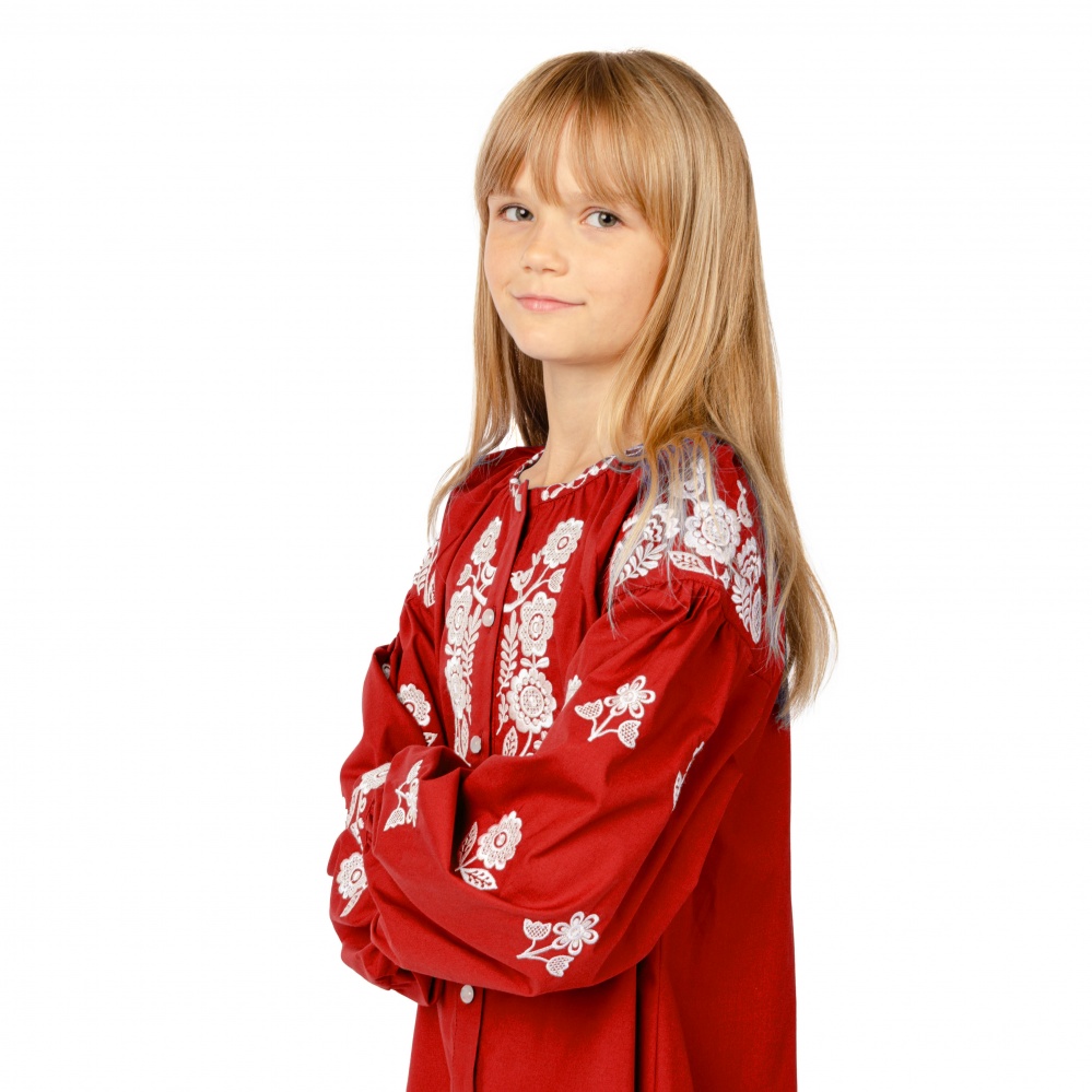 Платье Эдельвика р.128 красный 402-23/00