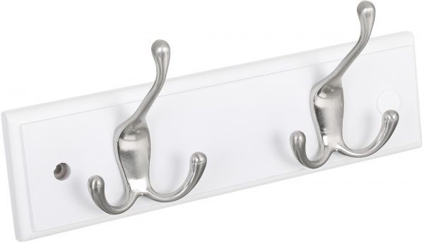 Вешалка для одежды II тип 1+2 никель/белый