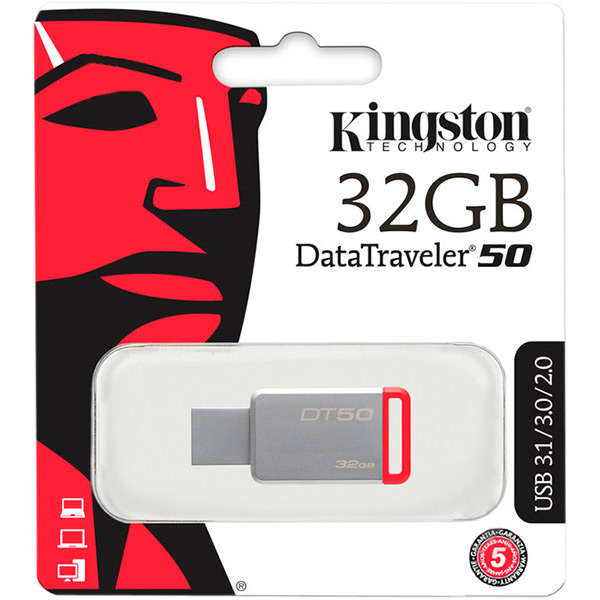 USB-флеш-накопитель Kingston DataTraveler 50 32 GB Red (DT50/32GB)