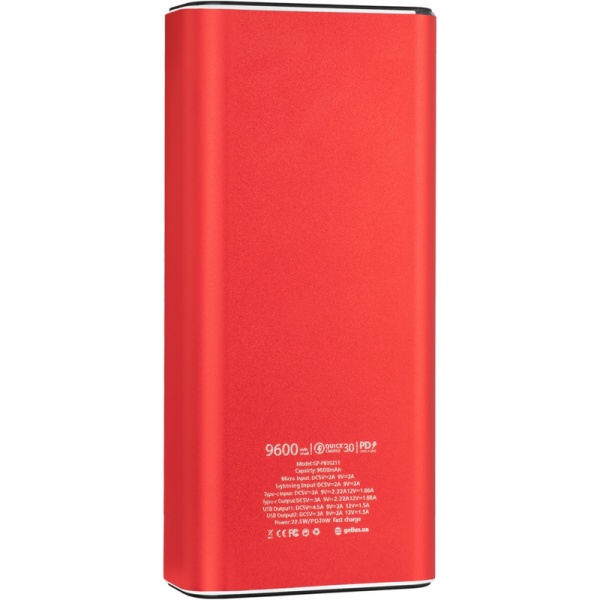 Внешний аккумулятор (Powerbank) Gelius Pro CoolMini 2 PD 9600 m/Ah red (GP-PB10-211) 