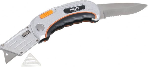 Нож NEO tools складывающийся с фиксатором 63-711