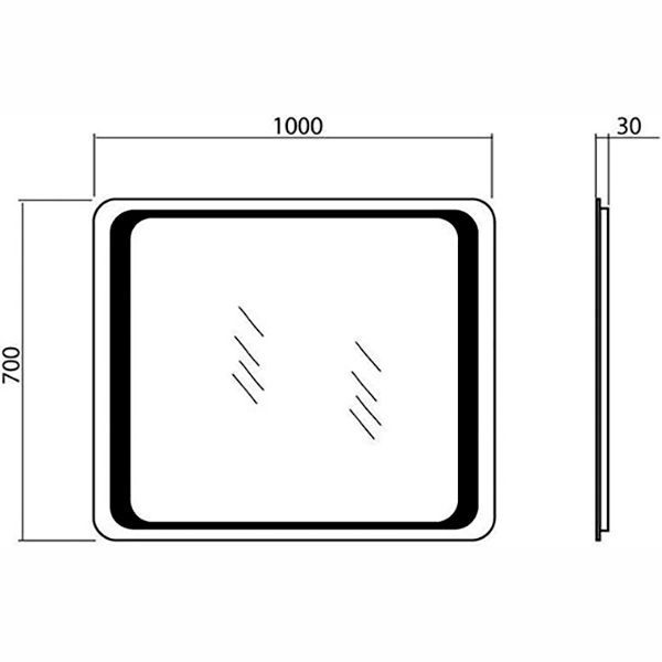 Дзеркало Aqua Rodos Омега Люкс 100 