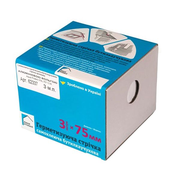 Лента герметизирующая Aqua Protect бутилкаучуковая LT/FA 75 мм x 3 м серая