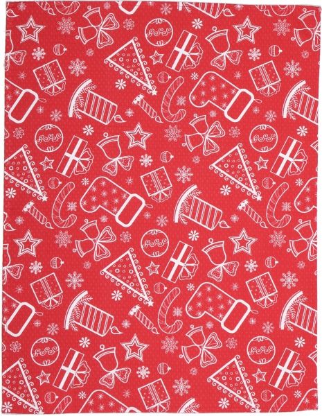 Полотенце вафельное Red 45x60 см Прованс бежевый с рисунком 