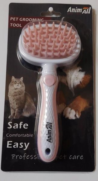Гребінець AnimAll Groom рожевий MG9705