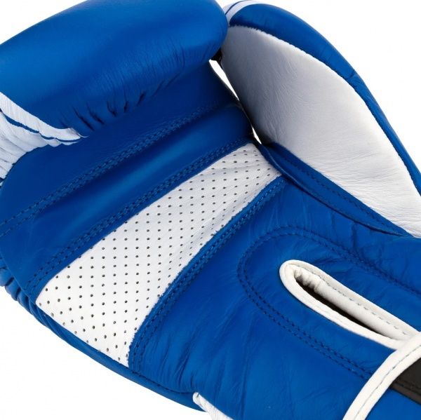 Боксерські рукавиці PowerPlay р. 12 3023A синій із білими вставками