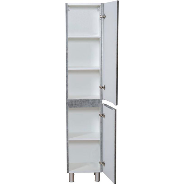 Пенал напольный Aqua Rodos Акцент cерый мрамор