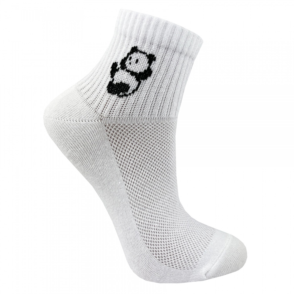 Носки женские Premier Socks Эконом средняя сетка с пандой р.23-25 белый