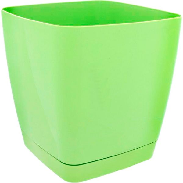 Вазон пластиковий Form Plastic Тоскана Квадро-15 квадратний 2,5л салатовий (0732-007) 
