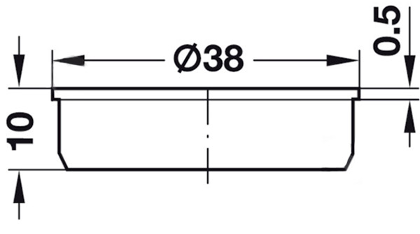 Заглушка для отвору 35x10 мм 4 шт. білий Hafele