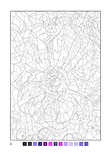 Раскраска по номерам «50 магічних фарбованок. Натхнення» 978-617-7853-83-0