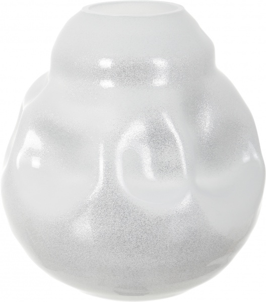 Ваза Antonio Tammaro Crash 33 см Серебряно-белая 