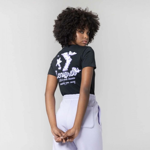 Футболка Converse SEASONAL GRAPHIC WORD ART SS TEE 10024536-001 р.XS чорний