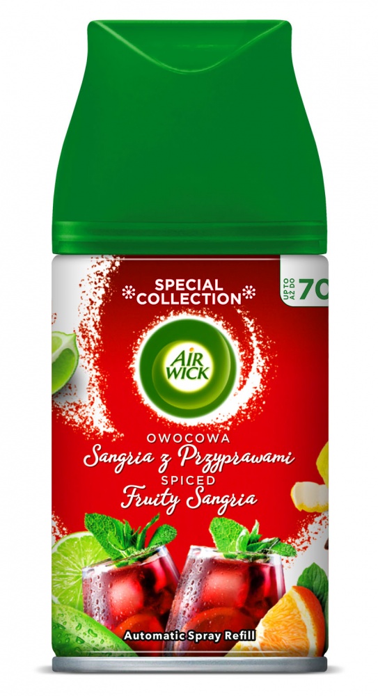Сменный баллон для автоматического освежителя воздуха Air Wick Freshmatic Фруктовая сангрия с пряностями 250 мл