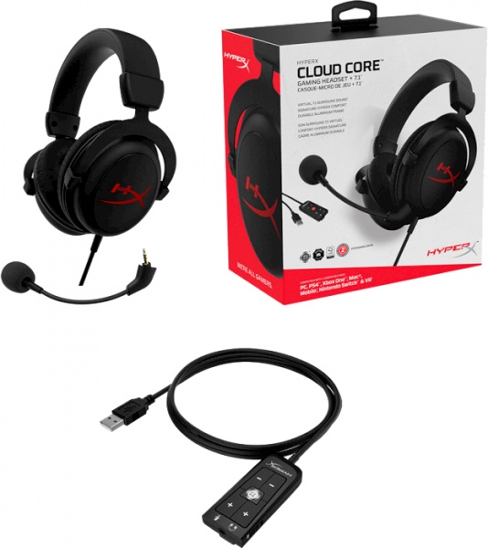 Гарнітура ігрова HyperX Cloud Core 7.1 black (4P4F2AA) 