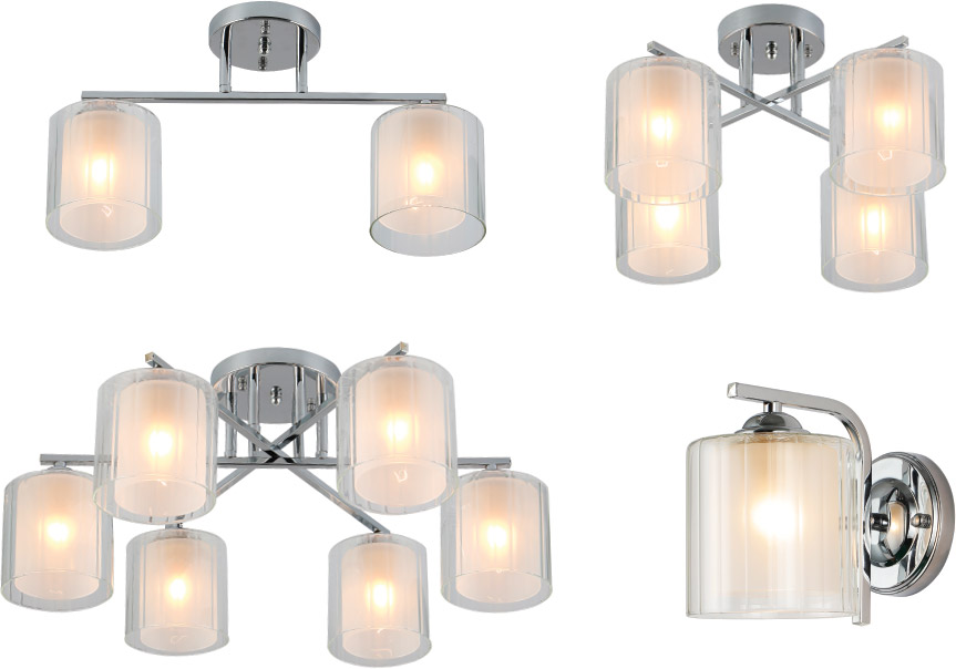 Светильник настенный Sensio Solar 1x40 Вт E27 хром/белый ALG-07266/1W