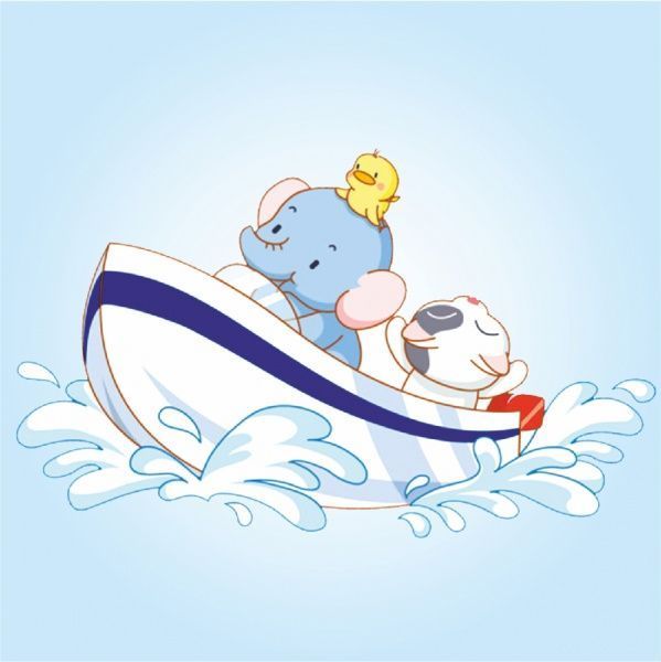 Холст на картоне с контуром Морськими волнами 20х20 см Rosa Start 