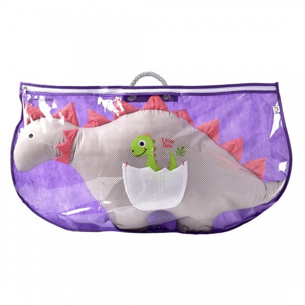 Подушка іграшка Динозаврик 43x95 см сірий IDEIA 