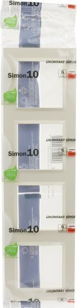 Рамка четырехместная Simon SIMON10 универсальная кремовый CR4/41