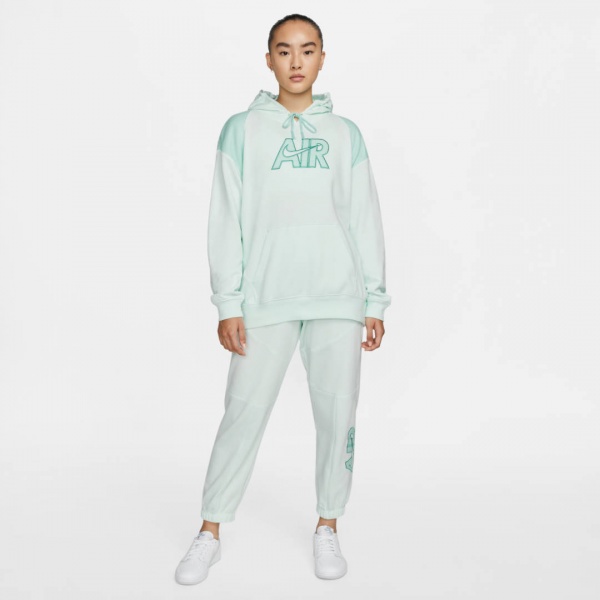 Джемпер Nike W NSW AIR FLC HOODIE DM6059-394 р. S бірюзовий
