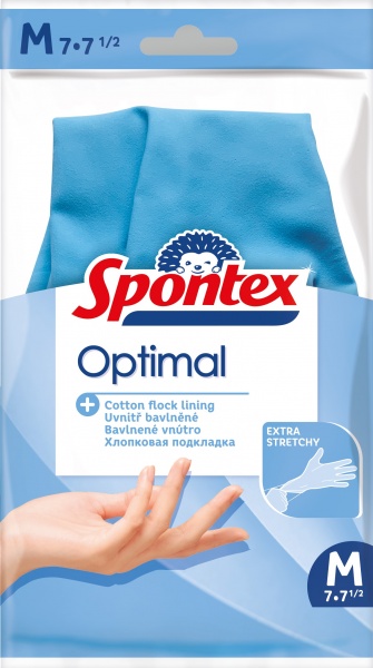 Перчатки латексные SPONTEX OPTIMAL стандартные крепкие р.M 1 пар/уп. 