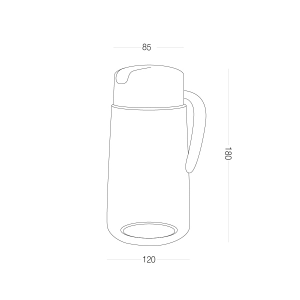 Ємність для олії або оцту KP-09 S T/GRAY скло MVM