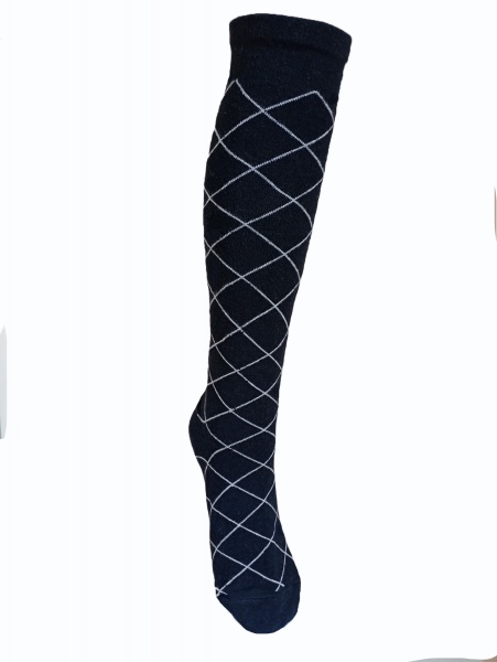 Гольфи жіночі Елегант Premier Socks з білими ромбами р.23-25 чорний 1 шт.