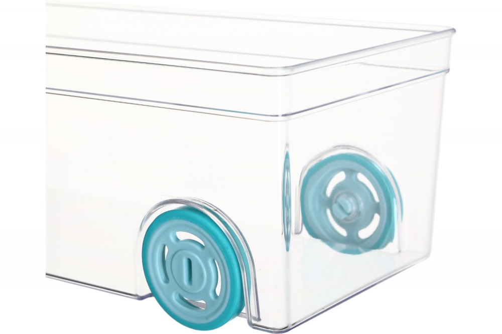 Ящик-органайзер RIO AC-020 прозорий з колесами BITO S 1,9 л 160x306x85 мм