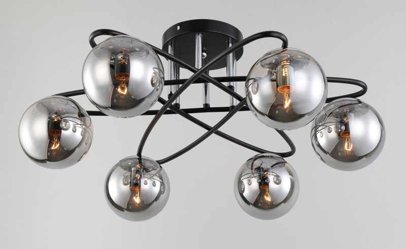 Люстра потолочная Blitz Elysium 6x60 Вт Е27 черный хром 4118-46