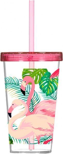 Стакан с соломинкой Flamingo 660 мл 161448-003 660 мл 1 шт. Herevin 