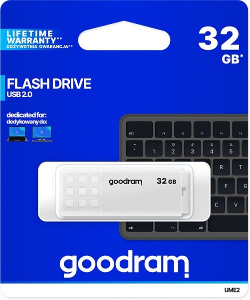 Флеш-пам'ять USB Goodram UME2 32 ГБ USB 2.0 white (UME2-0320W0R11) 