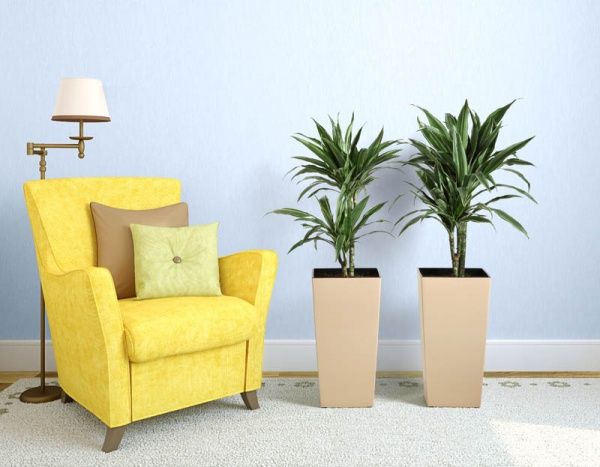 Горшок Lamela Финезия ротанг 350 квадратный капучино 