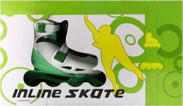 Роликовые коньки GW-369HT р. 34-37 зеленый